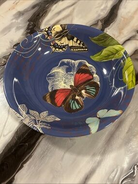 Blue Butterfly Decorative Dinner Bowl- Home Dining